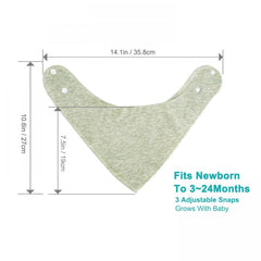 10pcs Baby Bandana Drool Bibs for Boys and Girls