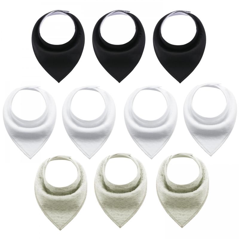 10pcs Baby Bandana Drool Bibs for Boys and Girls