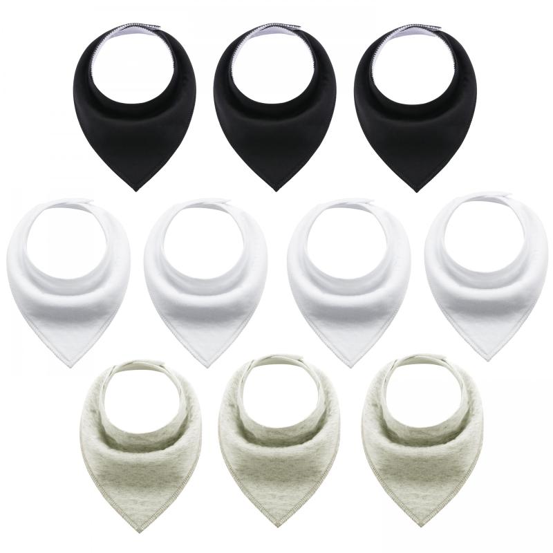 10pcs Baby Bandana Drool Bibs for Boys and Girls