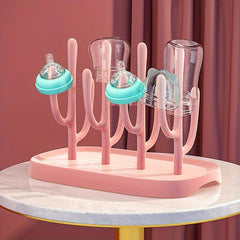 High Capacity Baby Bottle Drying Rack with Tray