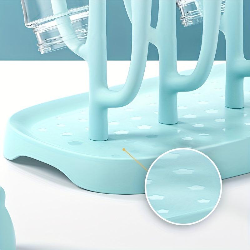 High Capacity Baby Bottle Drying Rack with Tray