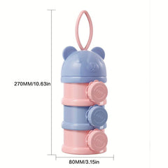 3 Layers Stackable Formula Dispenser Portable Formula Container 13OZ