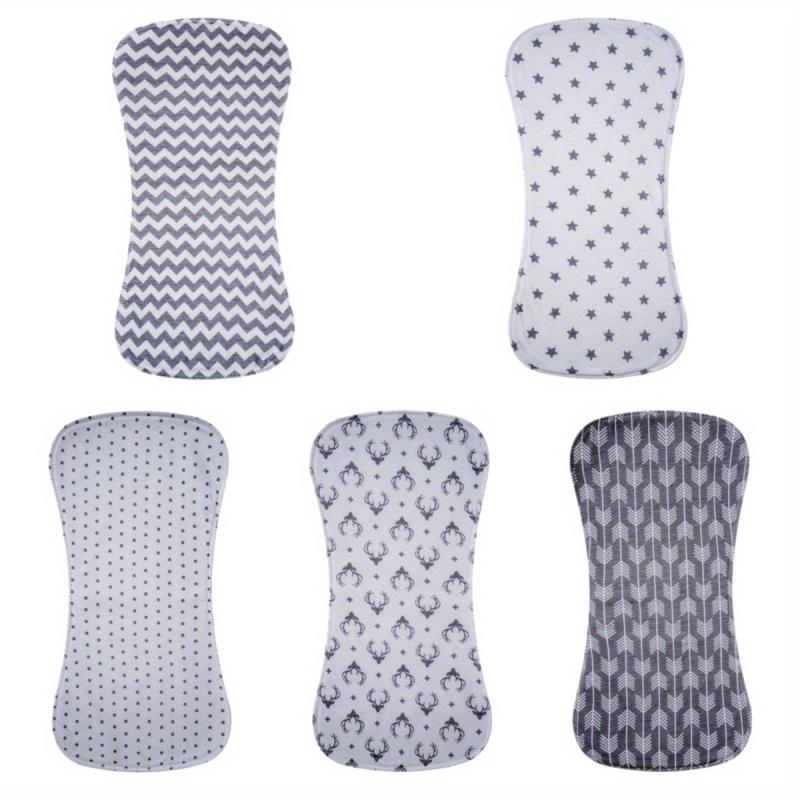 5 Pack Cotton Baby Burp Cloths Extra Absorbent Soft