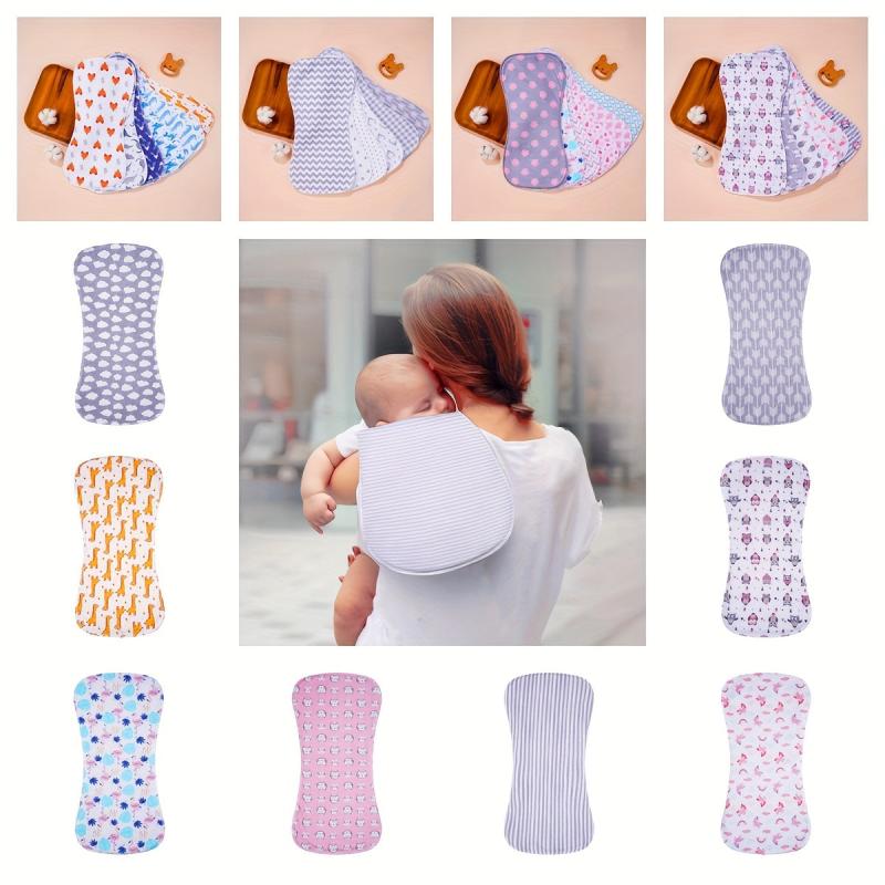 5 Pack Cotton Baby Burp Cloths Extra Absorbent Soft