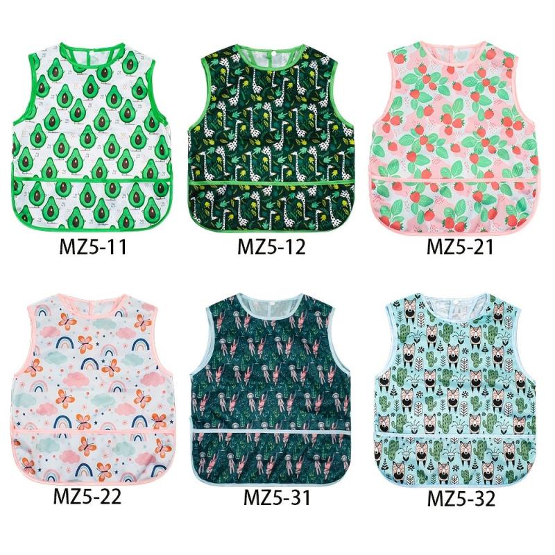 Mumsbest Baby Bib Waterproof Feeding Smock with Food Catcher 6-24 Months