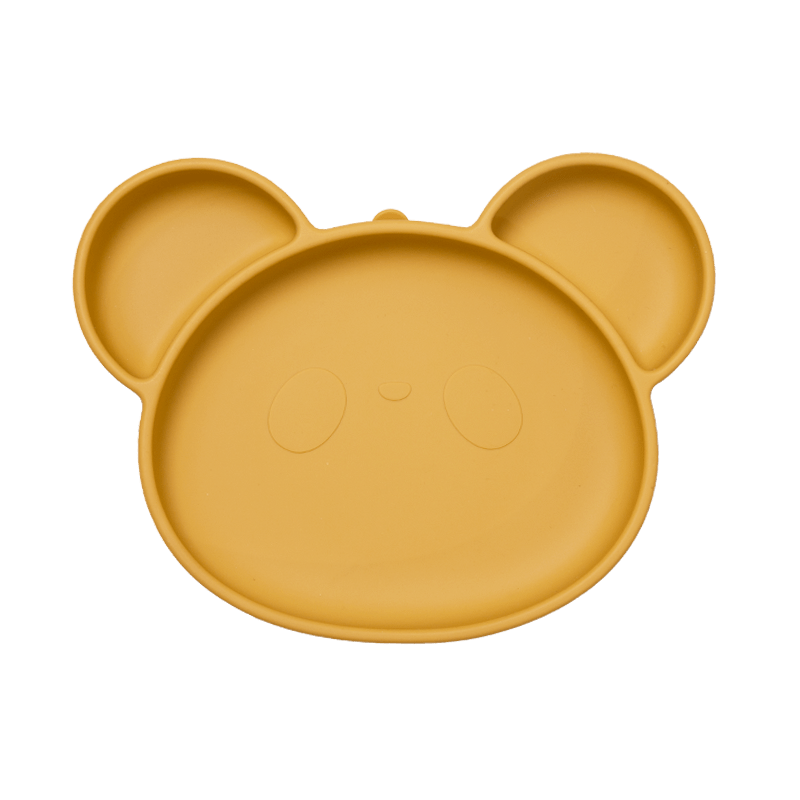 Panda Silicone Children's Feeding Plate with Suction Cup