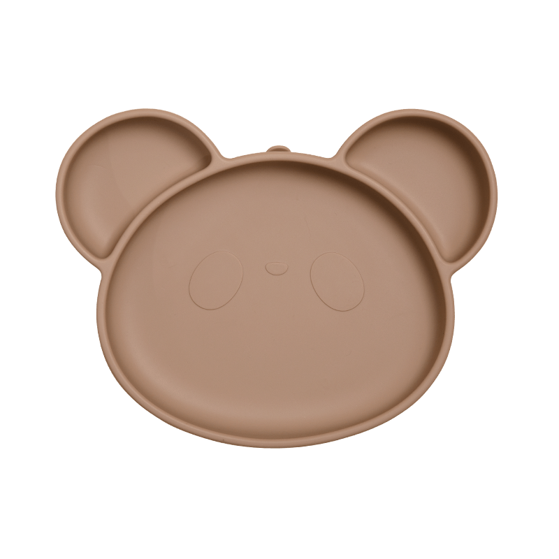 Panda Silicone Children's Feeding Plate with Suction Cup