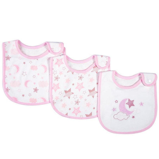 3pcs Cartoon Baby Washable Bibs Cotton Bibs Newborn Baby Drooling Bibs