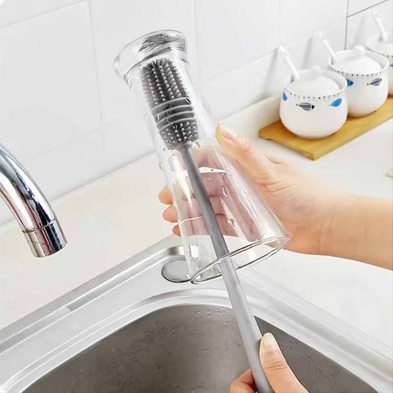 Long Handle Silicone Bottle Brush for Cleaning Bottles