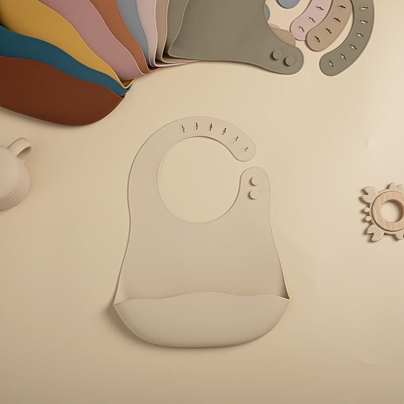 Waterproof Silicone Baby Bibs with Pocket