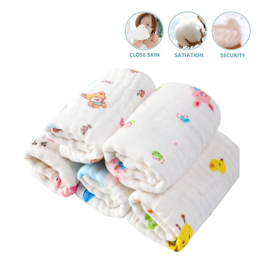 Baby Burp Cloths 100 Large 8cmX25 6 Layer Soft Absorbent 5pcs Pack