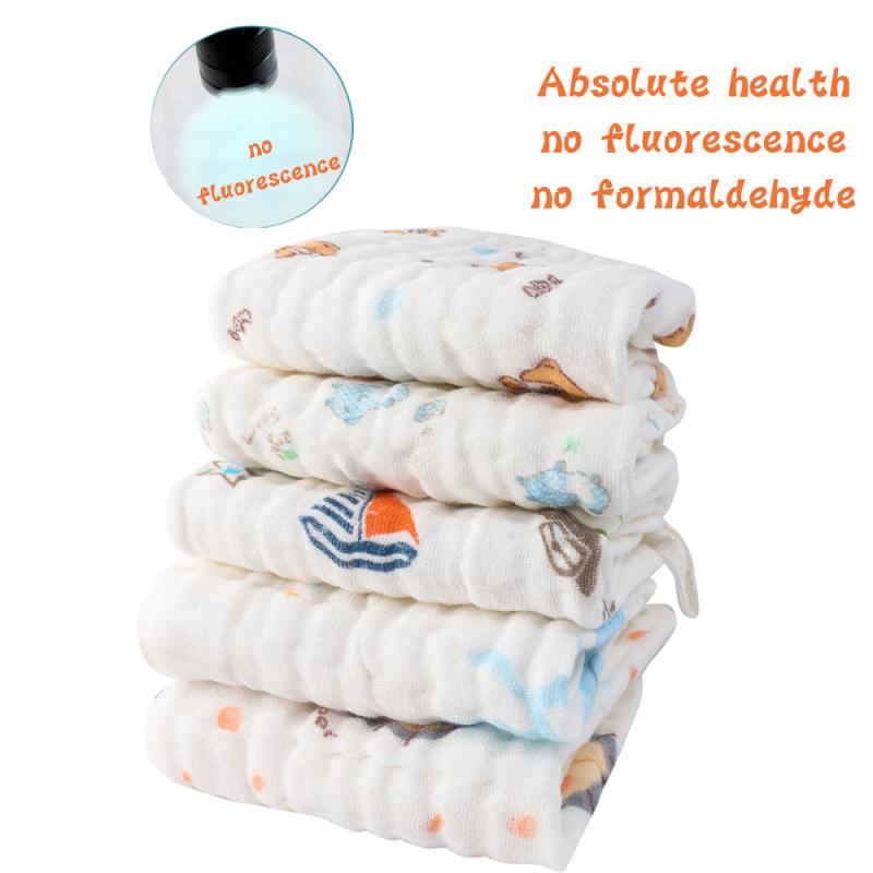 Baby Burp Cloths 100 Large 8cmX25 6 Layer Soft Absorbent 5pcs Pack