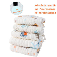 Baby Burp Cloths 100 Large 8cmX25 6 Layer Soft Absorbent 5pcs Pack