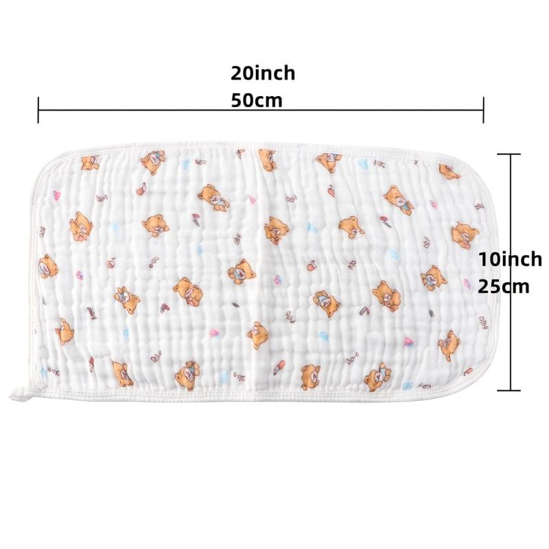 Baby Burp Cloths 100 Large 8cmX25 6 Layer Soft Absorbent 5pcs Pack