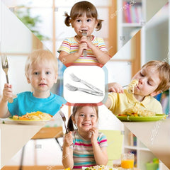 4pcs Toddler Forks Set Stainless Steel Kids Metal Forks Safe for Children