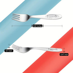 4pcs Toddler Forks Set Stainless Steel Kids Metal Forks Safe for Children