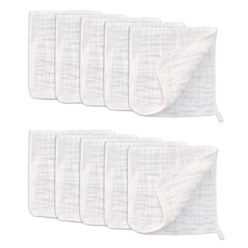 10 Pack Muslin Burp Cloths Baby Burp Rags For Boy Girls Bibs