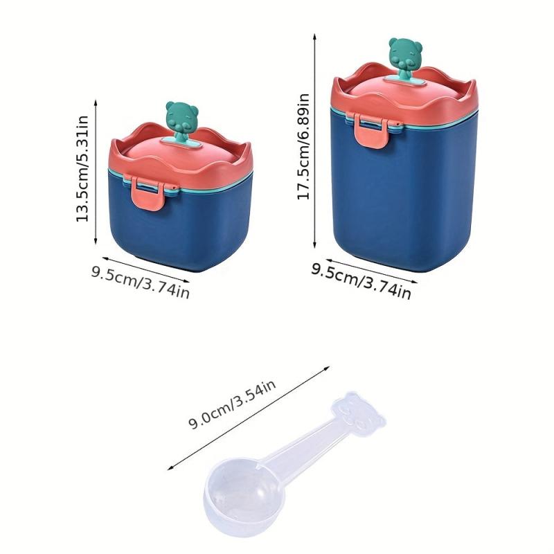Bear Baby Food Storage Box Portable Infant Milk Powder Dispenser Snacks
