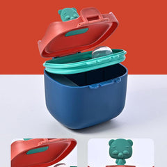 Bear Baby Food Storage Box Portable Infant Milk Powder Dispenser Snacks