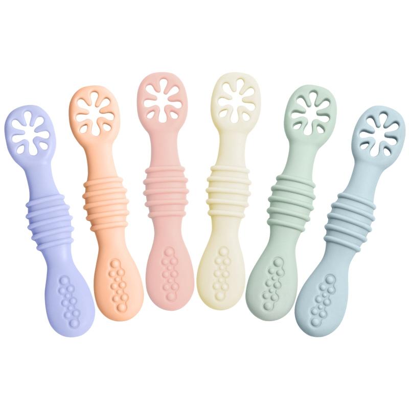 6 Pcs Baby Licking Spoon Set for Feeding Training