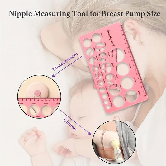 2pcs Nipple Ruler Breast Flange Sizing Tool Soft Flange
