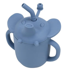 3 in 1 Silicone Training Cup with Straw Lid - 7oz