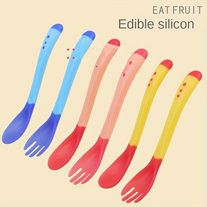 Baby Temperature Sensing Soup Fork Spoon