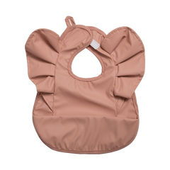 Baby Girl Bib Solid Angel Wings Waterproof Soft Apron For 1-2 Year Old