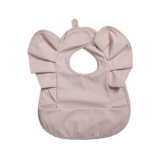 Baby Girl Bib Solid Angel Wings Waterproof Soft Apron For 1-2 Year Old