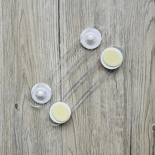 10pc Transparent Strap Drawer Lock Child Safety Finger Protection Locks