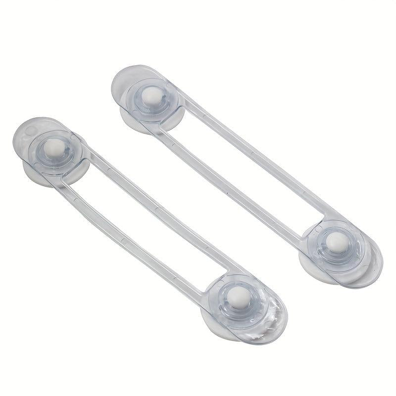 10pc Transparent Strap Drawer Lock Child Safety Finger Protection Locks