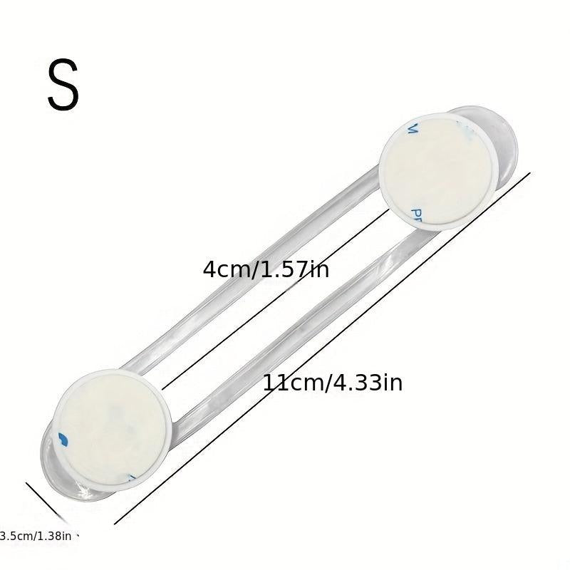 10pc Transparent Strap Drawer Lock Child Safety Finger Protection Locks