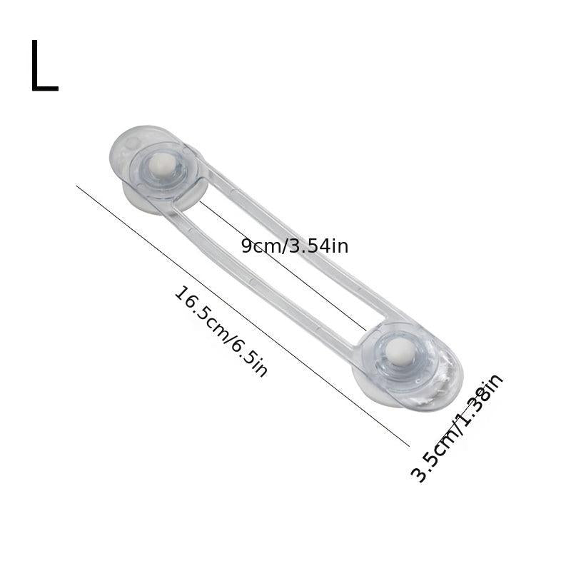 10pc Transparent Strap Drawer Lock Child Safety Finger Protection Locks