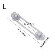 10pc Transparent Strap Drawer Lock Child Safety Finger Protection Locks