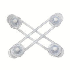 10pc Transparent Strap Drawer Lock Child Safety Finger Protection Locks