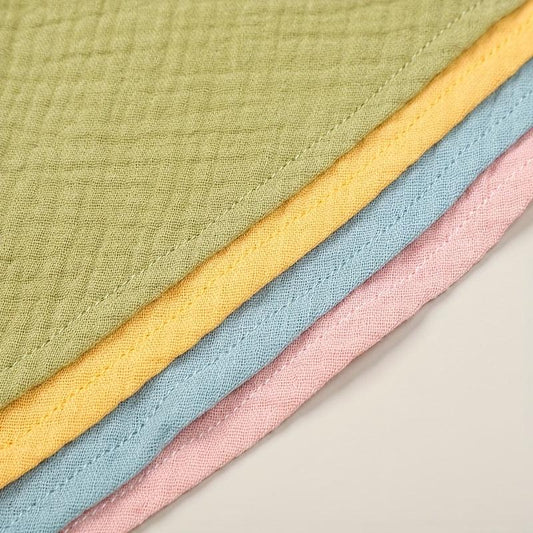 Baby Dark Green Triangle Cotton Cloth Mouth Towel Feeding Bib