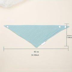 Baby Dark Green Triangle Cotton Cloth Mouth Towel Feeding Bib