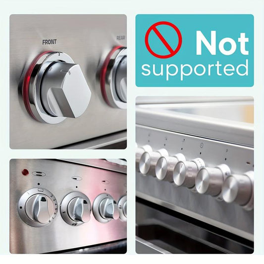 Silicone Stove Knob Covers Gray - Child Proof & Heat Resistant