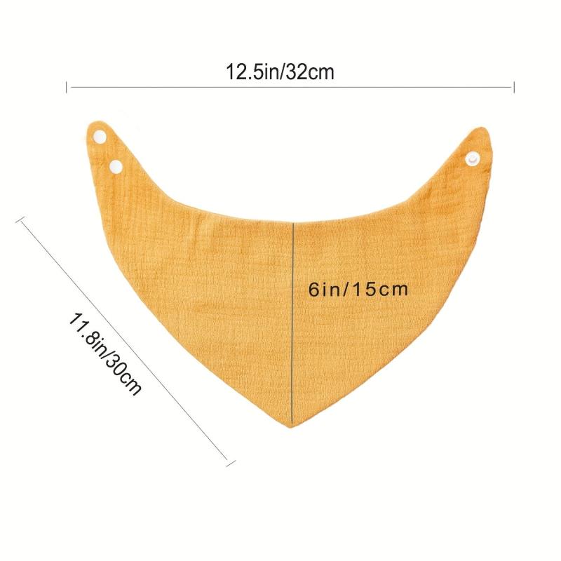 8pcs Muslin Baby Bandana Drool Bibs 100 Cotton Absorbent Bibs Set For Baby Girls