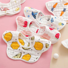 3pcs Baby Feeding Bibs Random Style 8-layer Bibs