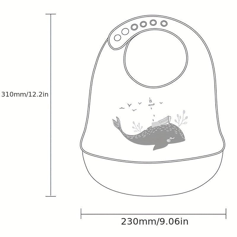 2pcs Silicone Baby Bibs Waterproof Dripping Banana Bibs Cartoon Feeding Bibs
