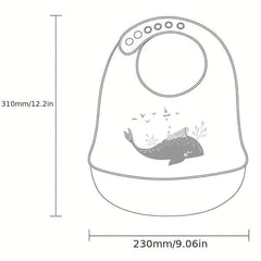 2pcs Silicone Baby Bibs Waterproof Dripping Banana Bibs Cartoon Feeding Bibs