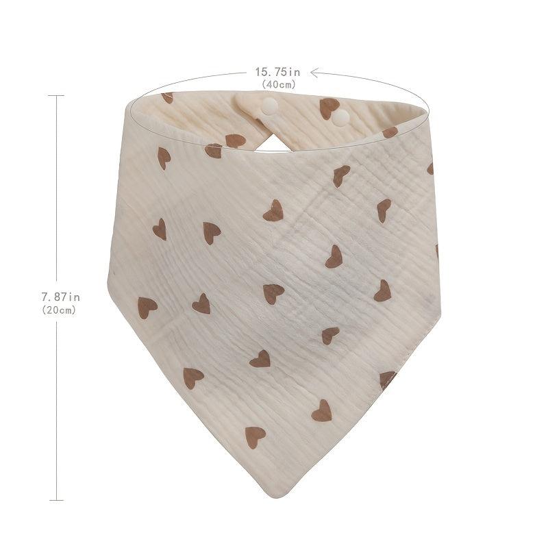 Floral Print Cotton Triangle Bib For Boys Girls