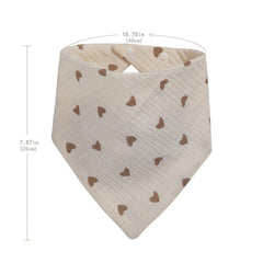 Floral Print Cotton Triangle Bib For Boys Girls
