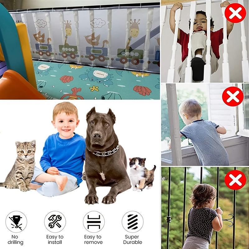 Baby Railing Net Stair Safety Net Banister Mesh Guard Child Proof Balcony Net