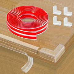 Baby Proofing 199 Clear Edge Protector Strip With Silicone Corner Protector