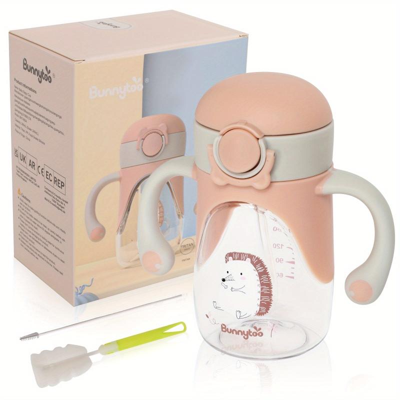 8oz Spill Proof Sippy Cup Weighted Straw Handle for 1 Year Olds