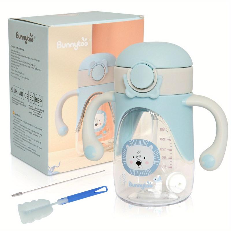 8oz Spill Proof Sippy Cup Weighted Straw Handle for 1 Year Olds