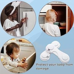 8 Pack Cabinet Door Locks Baby Proof Child Safety for Drawers Cupboards Fridges