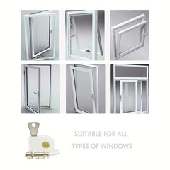 1pc Punch Window Safety Lock Buckle Window Limiter Sliding Door Lock